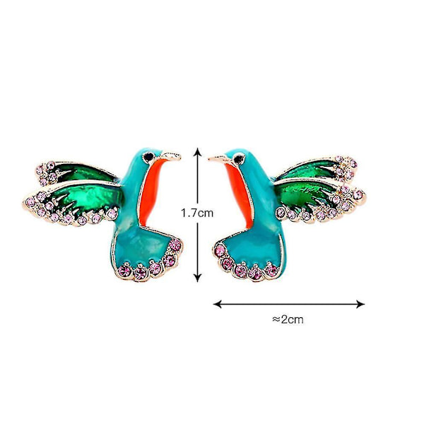 ørestikker Bird Dripping Stud Emaljeglasur Farverige diamantindlejrede øreringe til fest