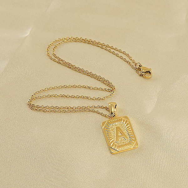 Halskæde brev Vintage guld farve piger&#39; Modesmykker Ac2776 G