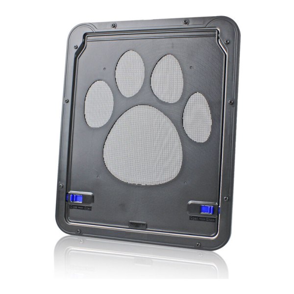 Dog Paw Print Dør Anti-bid Skærm Dør til Lille Hunde Kat Pet Dør,