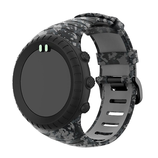 Sportklockarmband kamouflagemönster för Suunto Core-serien Gray camouflage