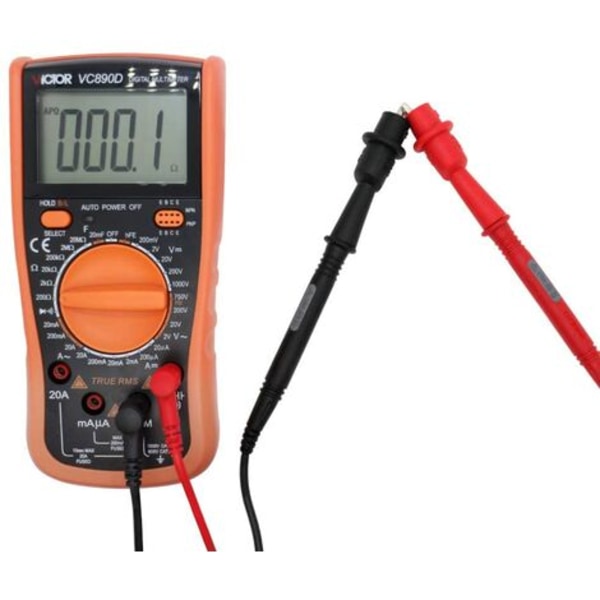 6 Push-in krokodilleklemmer Krokodilleklemmer til multimeter testledning (1000V/10A)，Fonepro
