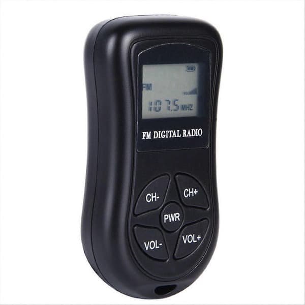 Mini FM stereoradio bærbar digital mottaker med LCD-skjerm