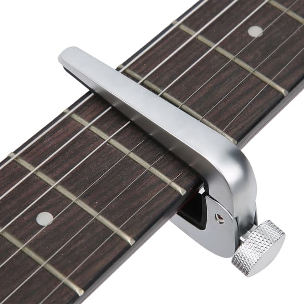 Multifunktionell Flanger Gitarr Capo Ukulele Stämningsspänning Musikinstrument Tillbehör Silver