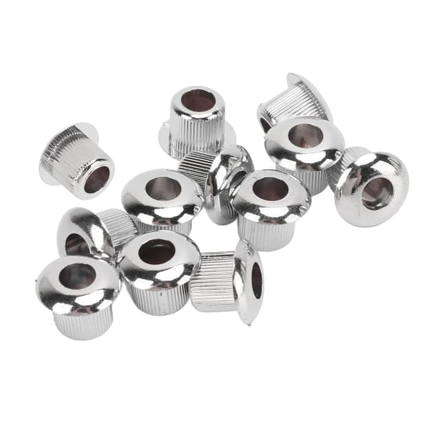 12st Akustisk Gitarr Stämskruvs Konverteringsbussning 10mm Plastadapter Tillbehörsset Silver