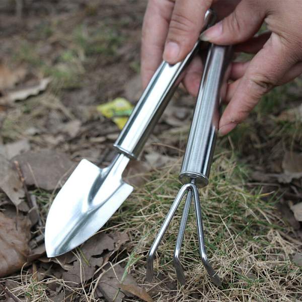 Set Mini Trädgårdsväxt Krukverktyg Liten spade Rake Trädgårdsarbete för suckulentväxter Kaktus Miniatyr inomhusväxter(