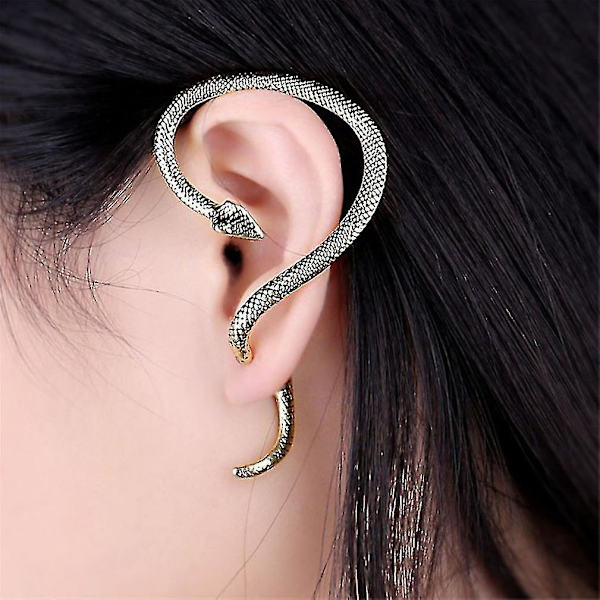 korvakorut Winding Snake Bronze Alloy Ear Studs For Ball
