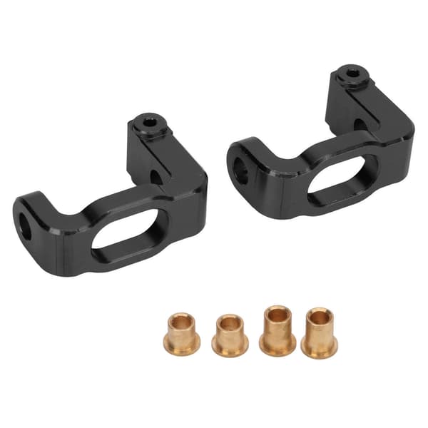2 stk. Front C-navbærer casterblok af aluminiumslegering til LC Racing PTG-2 1/10 RC-bil sort