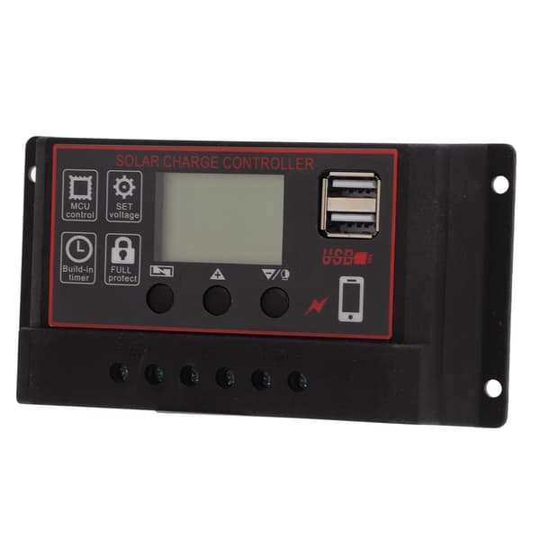 12V 24V 100A Solar Charge Controller PWM LCD-skærm Dobbelt USB-port Auto Parameter Justerbar Intelligent Regulator