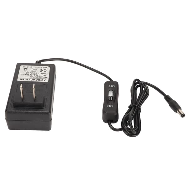 12V strømadapter 20 cm nålskumkutter DC strømadapter Plugutstyr 100-240V US plugg 12V 3A 36W