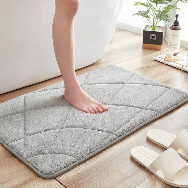 Memory foam absorberande halkfri dörrmatta (brun, 50*80CM)