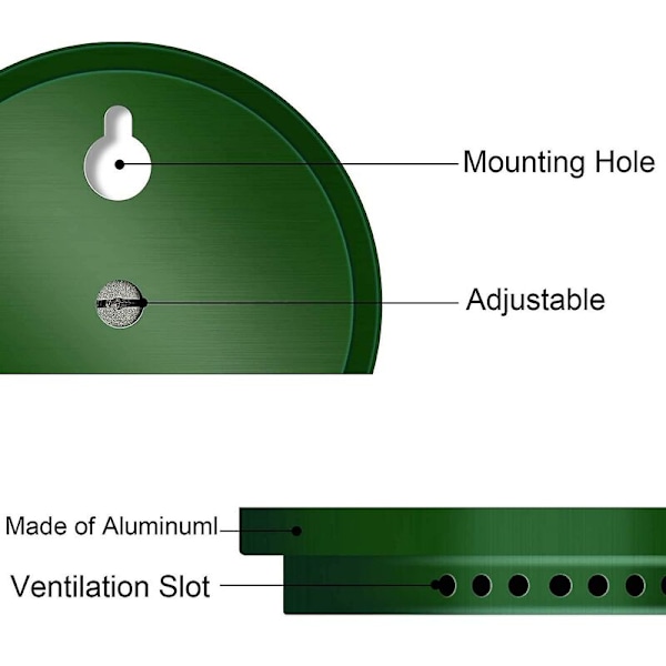 2st grön termohygrometer självhäftande fönstertermometer Analog utomhus trädgårdsfönster termometer,