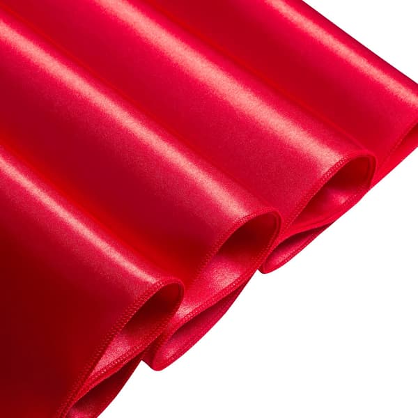 1-pak satindug rektangulær silkeblød dug, satinduge 60 x 102 tommer, Rød 1 stk Rød Red 1pcs