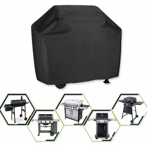 BBQ Cover | Heavy Duty Oxford Cloth Gas Grill Cover | Holdbar sammenfoldelig vandtæt presenning med opbevaringspose, UV-bestandig (145X61X117CM)