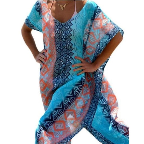 Summer Suncreen Boho Tassel Chiffong Long Beachwear Klänning