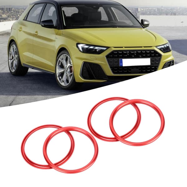 4 stk. Luftventil deksel trimring i aluminiumslegering for Audi A1 interiør