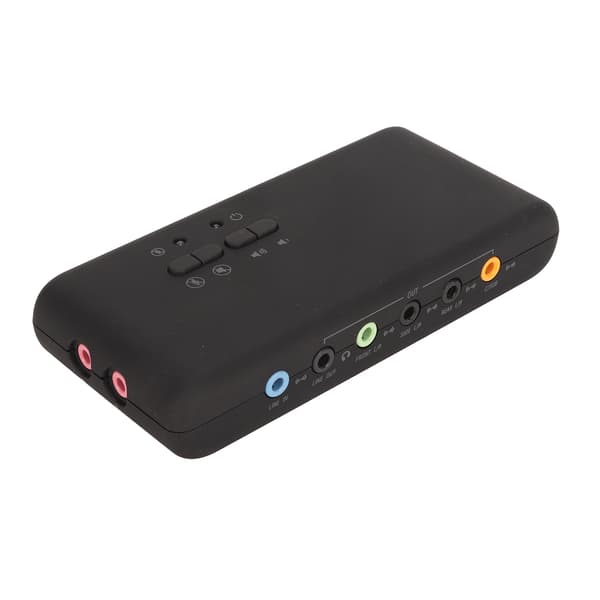 USB Ljudkort 12Mbps 7.1 Stereo Dubbel Mikrofon 48KHz Sampling Extern Ljudadapter för PC Laptop