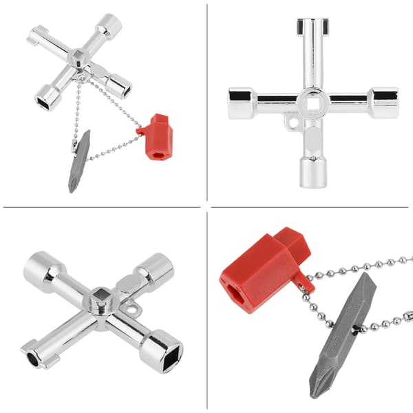 Universal Kontrollboks Kryssnøkkelsett - 10 stk