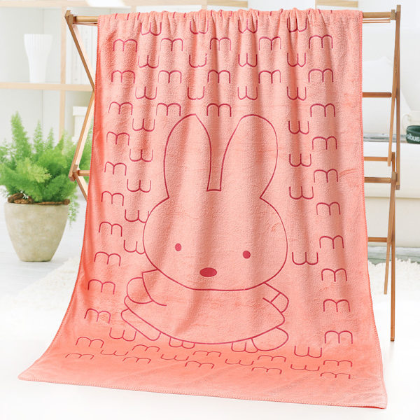 Mikrofiberbadehåndkle 70*140 Absorberende tegneserietrykt mykt vanlig preget badehåndkle for voksne (M Orang