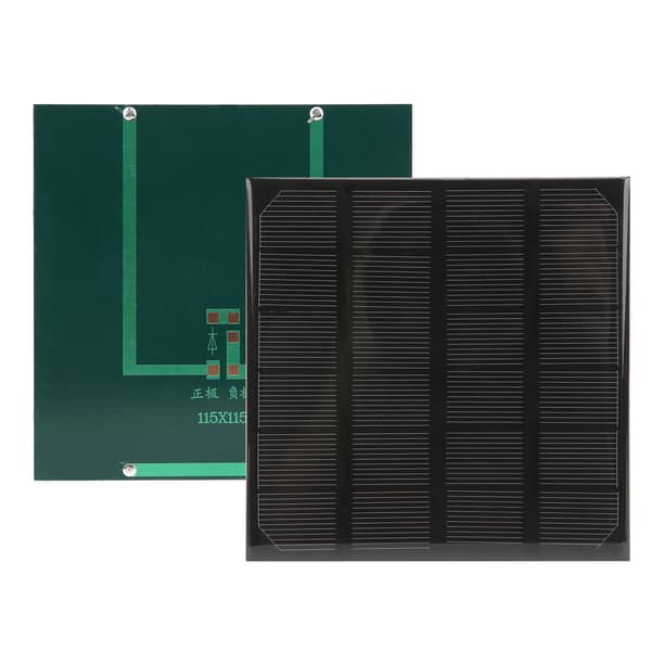 2W 6V Mini Monokrystallinsk Solcellepanel Utendørs Camping Batterilader