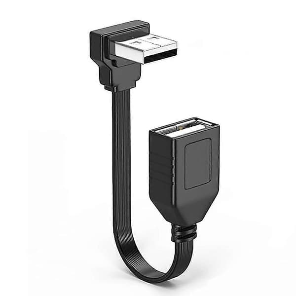 USB 2.0 Han til Hun Opladningsdataforlængerkabel til Jævne Dataflows 1m bend up