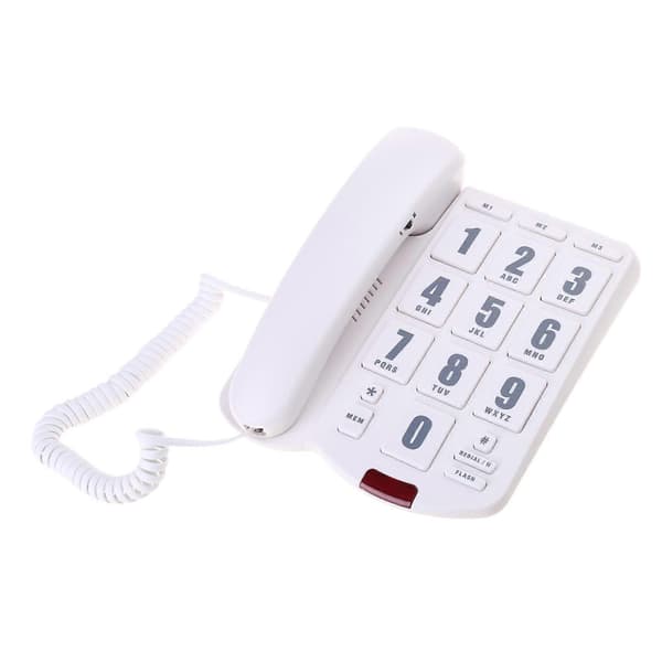 Fastnettelefon med store knapper, bordtelefon, høj ringetone, fastnettelefon til ældre og synshandicappede PK3000 sort