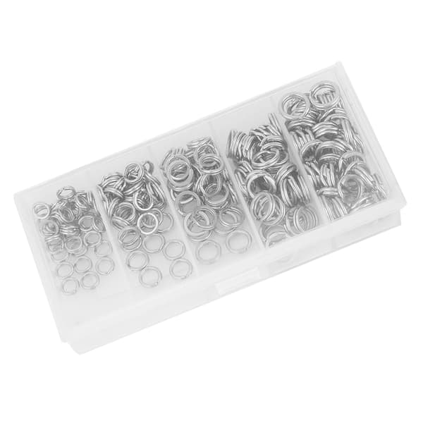 200 stk. Dobbelt Split Ring Connector Fiskeriudstyr i Rustfrit Stål