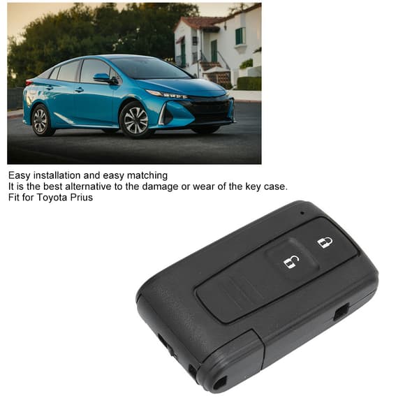 Toyota Prius Nøglefob Etui med 2 Knapper og Nøgleemne