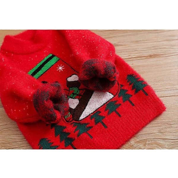 Nisse grimme julesweatere til babyer og småbørn - søde julemænd og mønstrede pullovers STYLE B 110CM