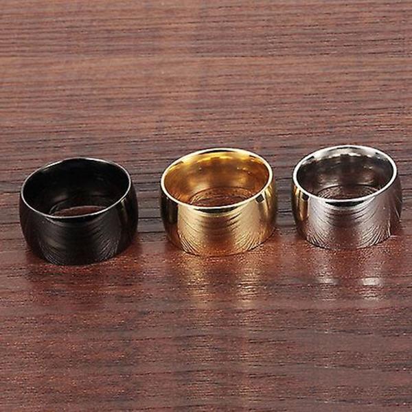 Mænd Kvinder Titanium Rustfrit Stål Band Ring Bryllup Engagement Lover smykker Gold 12