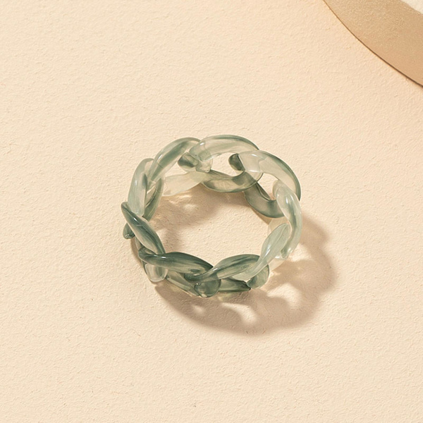 Utsökt Kvinnor Transparent Akrylharts Geometrisk Kedjering För Dating Light Green