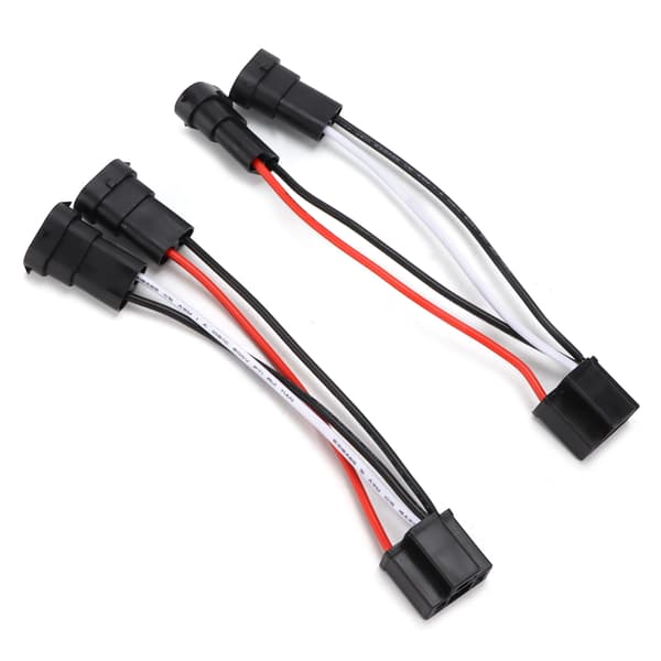 2 stk. H4 9003 til H11 Bil Frontlykt Tåkelys Konverteringsledning Sele Adapter 12V til 24V