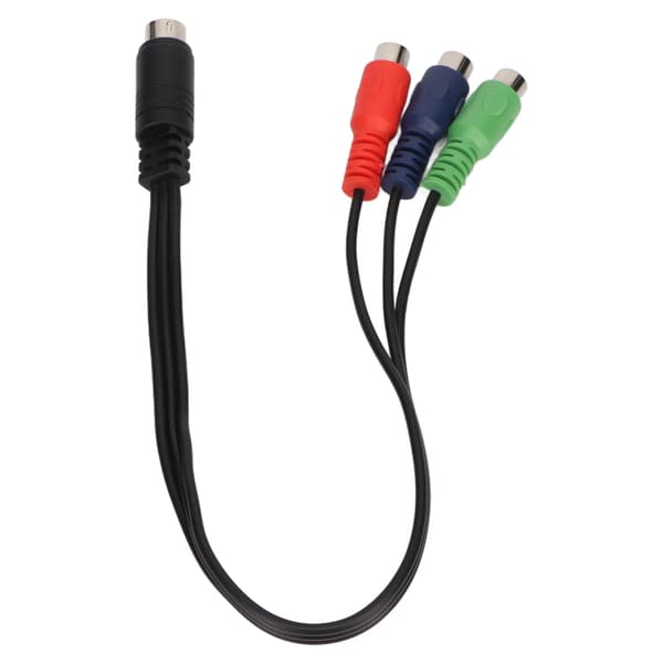 MINI DIN 9 Pin Han til 3 RCA Hun RGB Video Adapterkabel 30 cm