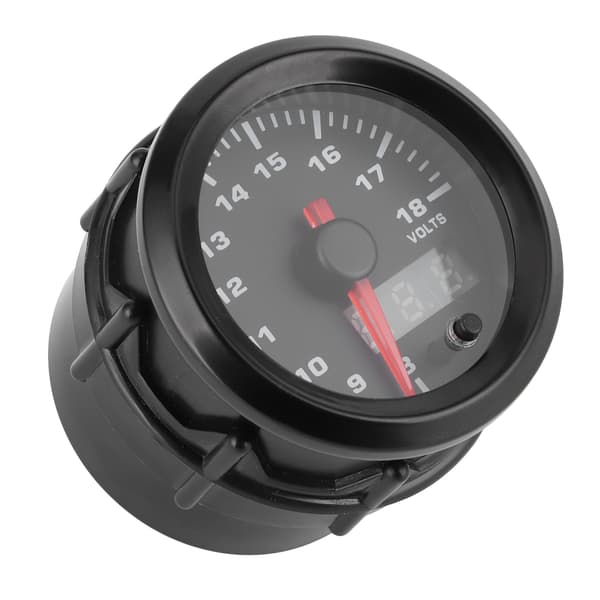 Digital Voltmeter 52mm 2in 7 Farge LED Universal 12V Racingbil
