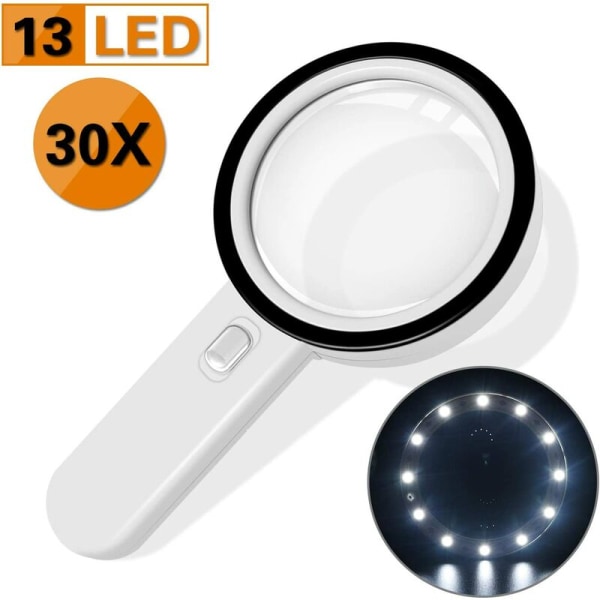 ID 13 High Magnification oplyst forstørrelsesglas (ny diameter 125 13 lampe med UV-kontrol) til værktøjsrum