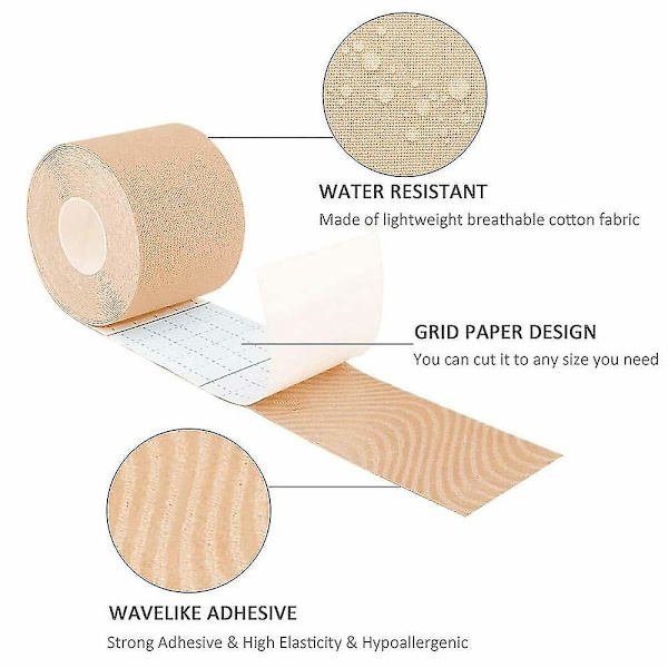 Cover Breast Pad Booby Push Up Invisible Sticker Apricot L - 5CM x 5.0M