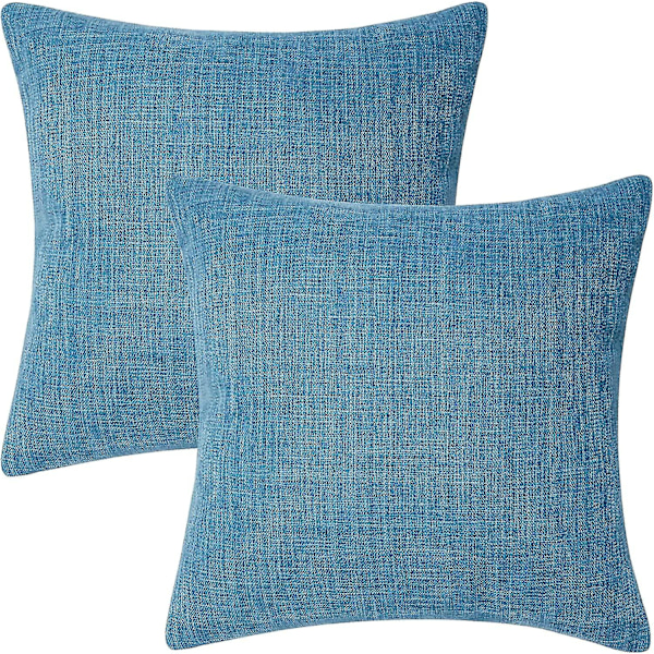 Amazon Brand - 2 stykker pudebetræk til soveværelset, pudebetræk til hjemmet sofa Pudebetræk 45x45 cm hvid ris