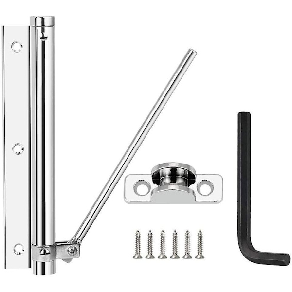 Universal Fjäder Automatisk Dörrstängare Aluminium Lätt Flexibel Sidodörr Brudgumme Mekanisk Fartbult Med Skruvar Och Nyckel För Swing Door Gate Säng