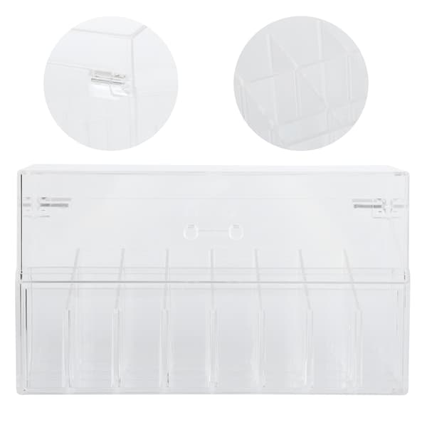 Læbestift Display Boks Støvtæt Flip Cover Plastik Makeup Organizer Opbevaring