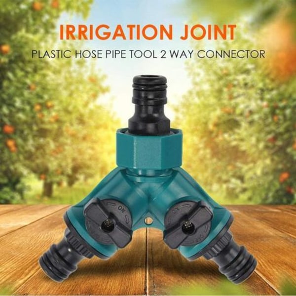 2-veis hageslangerør hurtigkoblingsfordeler 2-veis vannregulator stengeventilsplitter 2-veis hageslangekran