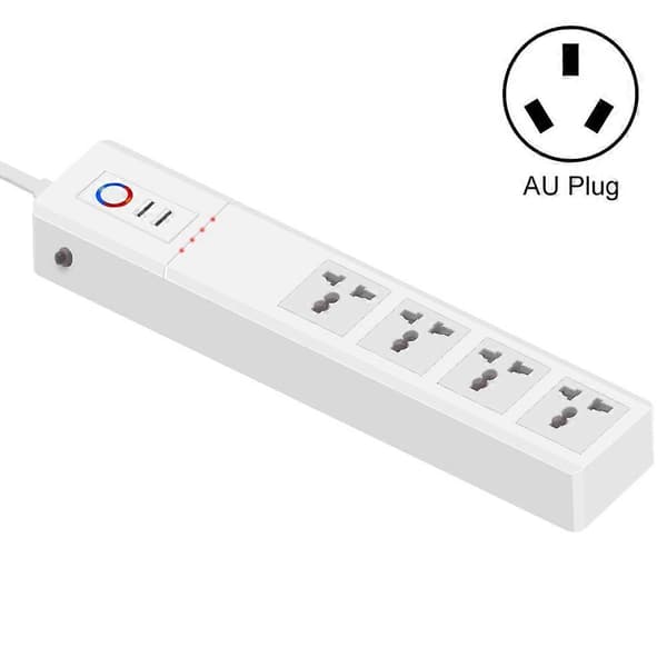 ZigBee 16A SM-SO306-M 4 hull + 2 USB multifunksjonell smart strømskinne US Plug