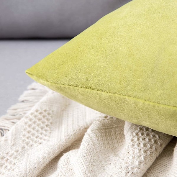 Sæt med 2 fløjlspudebetræk Dekorativ sofa Pudebetræk Super Glat Blød Komfortabel dekoration Hjem Stue Soveværelse Til Sofa 60x60cm Lys G
