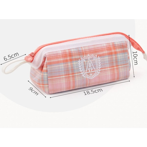 Enkel multifunktionell rutad broderi med stor kapacitet Case (orange)