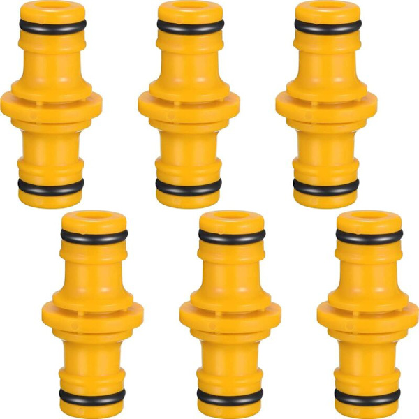 6 stk Hannslangekoblingsforlengelser (hurtigkoblinger) for hageslangekoblinger