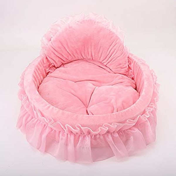 Princess Lace Dog Cat S Pet Bäddsoffa (Rosa)
