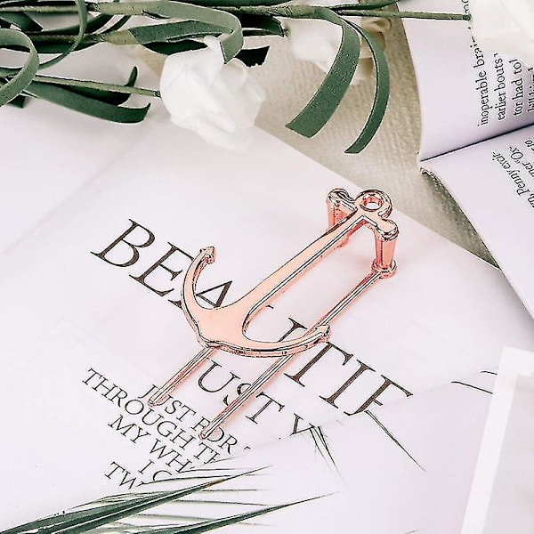 Anchor Bookmark Creative Metal Page Holder Clip Black