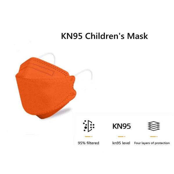 Maske Kf944 lag støvtett fiskemunn pilblad maske orange