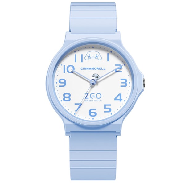 Vedenpitävä yksinkertainen watch lasten watch osoitintyyppi (iso korva koiransininen valkoinen pinta),