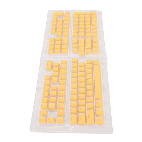 PBT Pudding Keycaps 129 Taster Translucent OEM Profil Dobbeltskudd Injeksjon DIY Mekanisk Tastatur Keycaps Gul