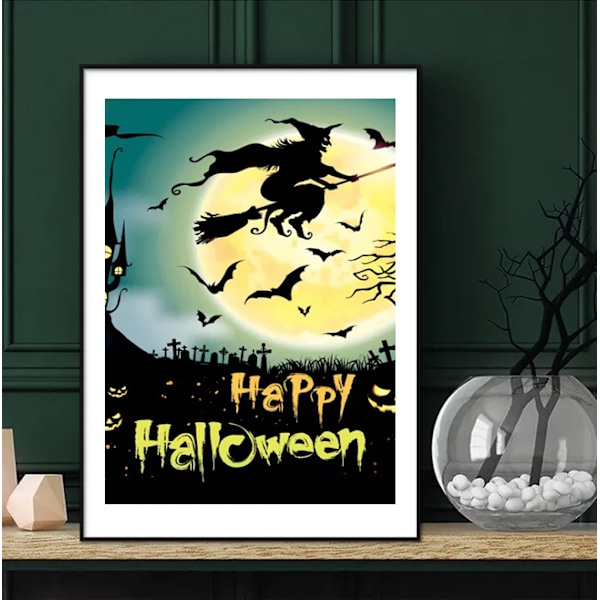 5d diamond painting uusi halloween yhdistelmä täysi timantti tee itse timantti tarra olohuoneen koristelu roikkuu kuva (5d diamond painting 30*40 hallo