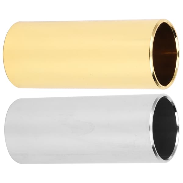 2st Rostfritt Stål Gitarr Bas Slide Bar Ersättning Silver Gyllene 6cm
